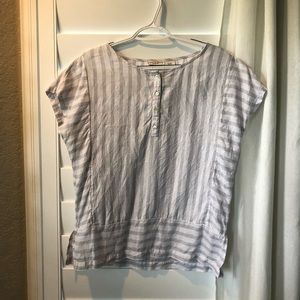 Christian Siriano linen top